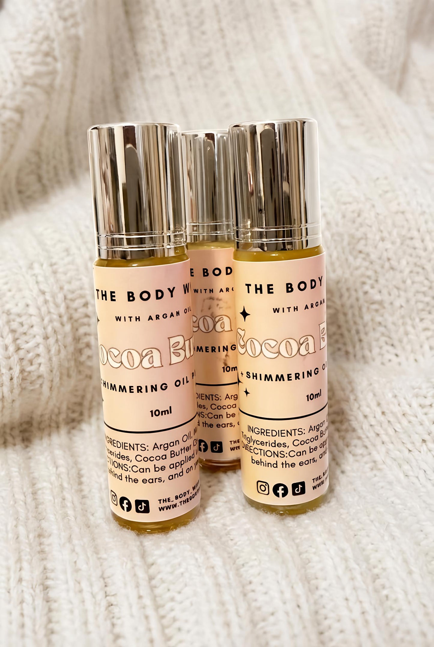 Oil Roller Perfume | Jasmine Soleil | Cocoa Butter | La Peonia | Sweet Pea